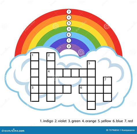 colors of the rainbow crossword|rainbow colour 6 letters.